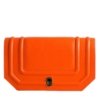 pochette cuir orange