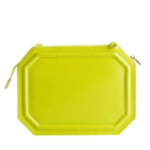 pochette cuir verte