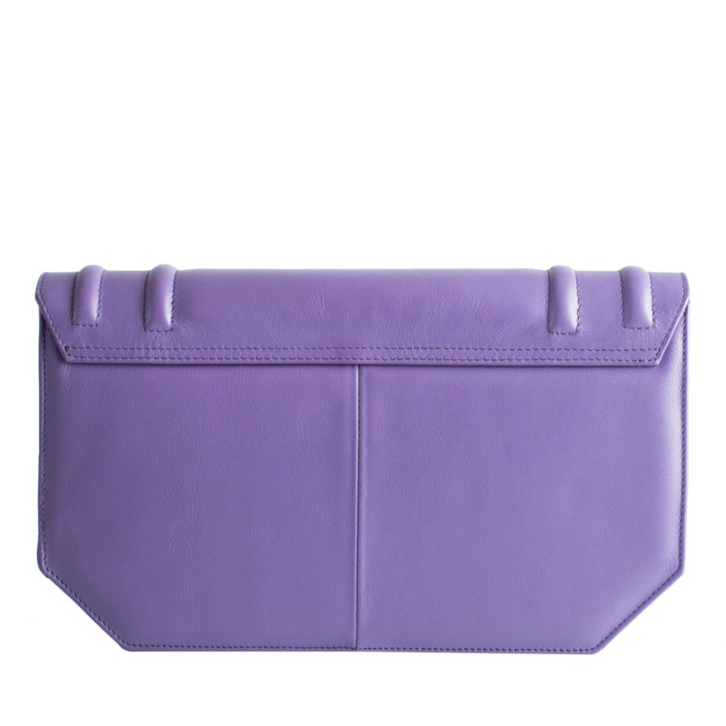 pochette violet cuir