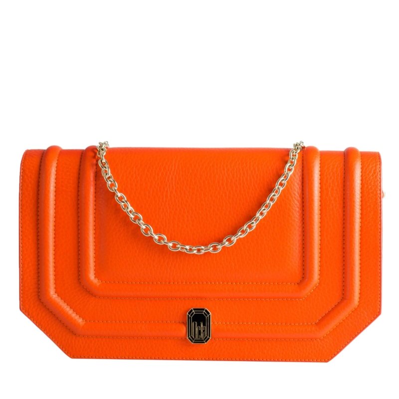 sac pochette orange