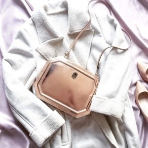sac pochette rose gold