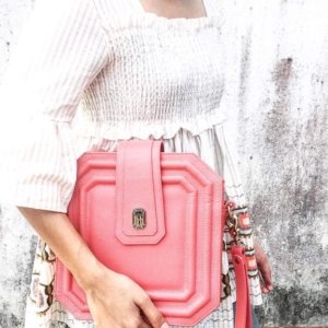 sac porté épaule rose
