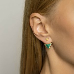 boucles d'oreilles triangle doré