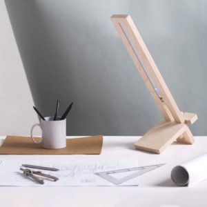 lampe bureau en bois à led