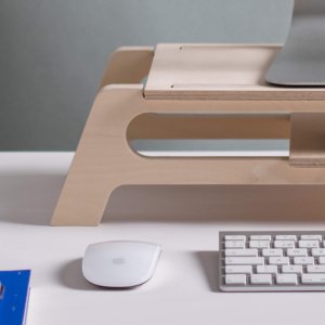 support d'écran pour ordinateur portable en bois