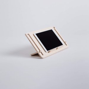 support en bois pour tablette à poser sur le bureau