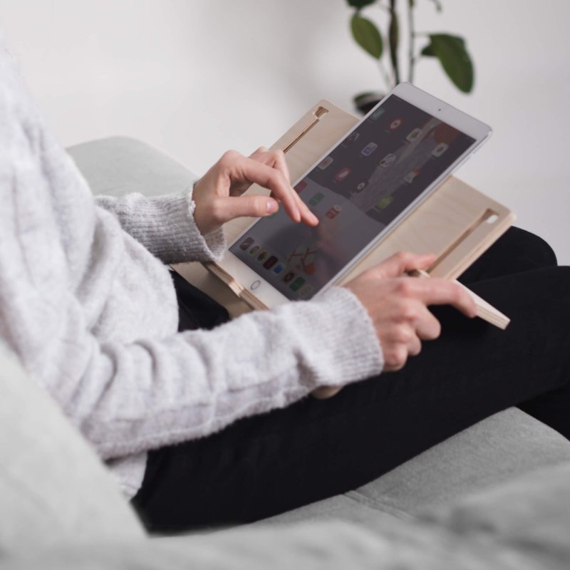 support de tablette pour le lit en bois