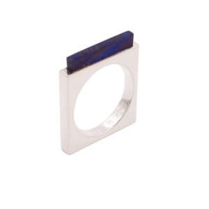 bague argent lapis lazuli