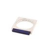 bague carrée femme argent
