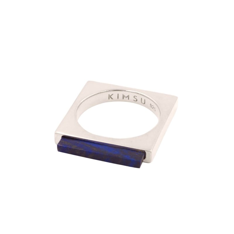 bague carrée femme argent