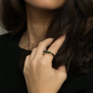 bague carrée femme marque Kimsu