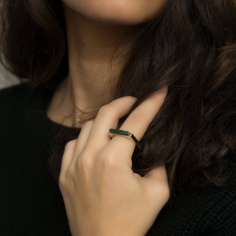 bague carrée femme marque Kimsu