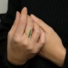 bague malachite or