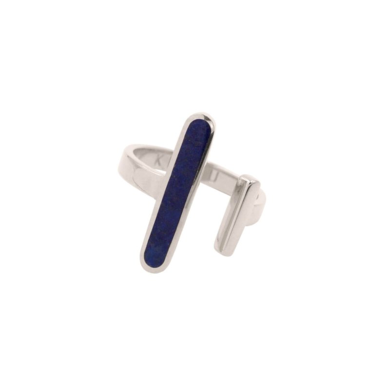 bague ouverte lapis lazuli marque Kimsu
