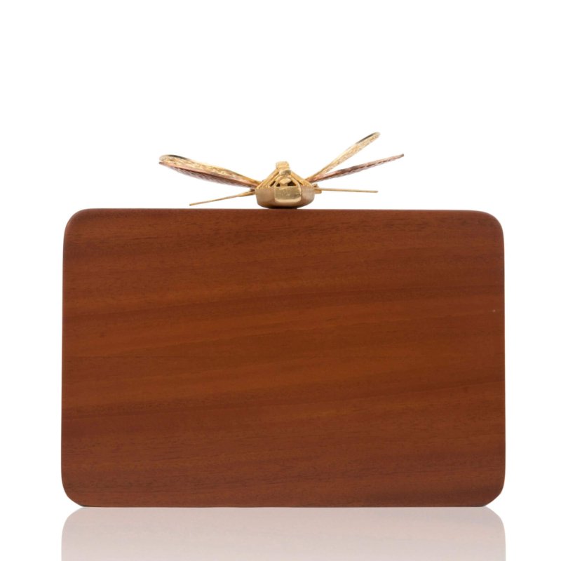 pochette bois marron