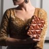 pochette marron bois