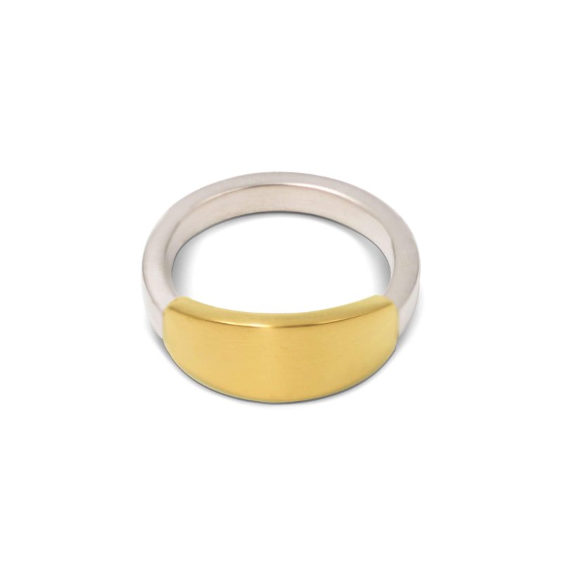 bague anneau femme en argent plaqué or