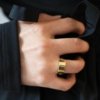 bague anneau plaqué or femme de la marque Kimsu
