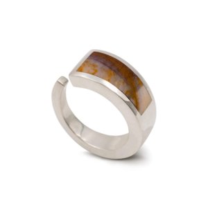 bague argent jaspe