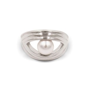 bague argent perle