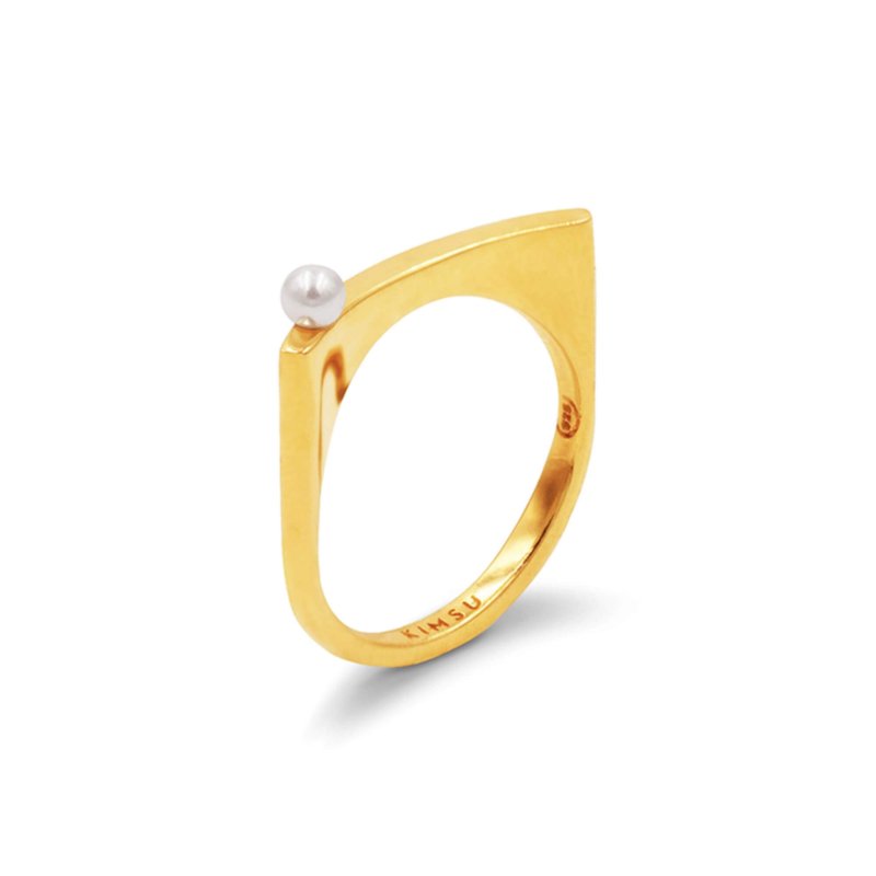 bague or perle fine