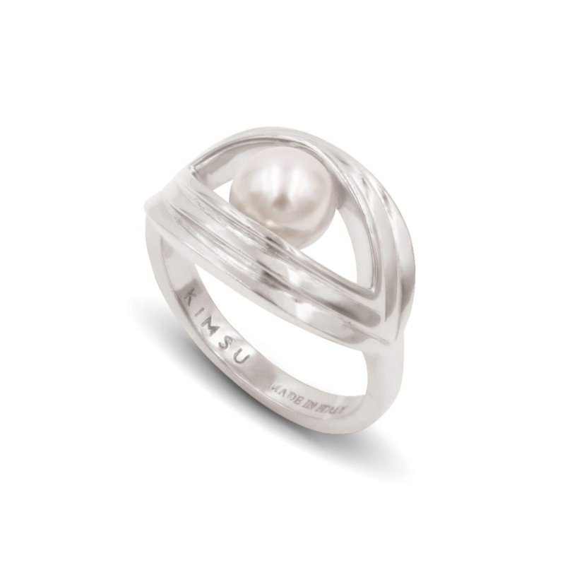bague perle moderne