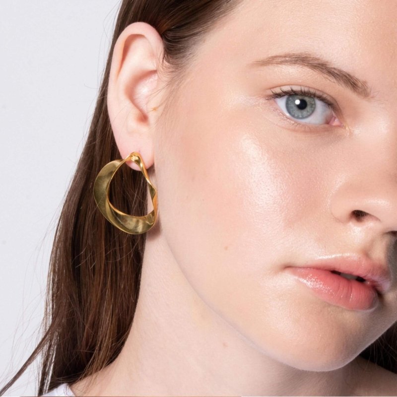 boucles d'oreilles créoles or marque Kimsu