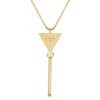 collier triangle en or