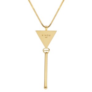 collier triangle en or