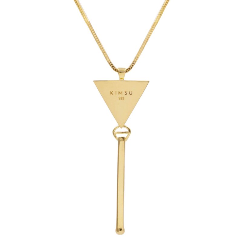 collier triangle en or