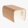 plateau accoudoir canapé en bois finition cerisier