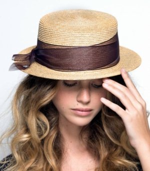 Chapeau canotier MIMI marron