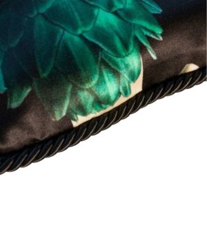 Coussin artichauts en soie et velours
