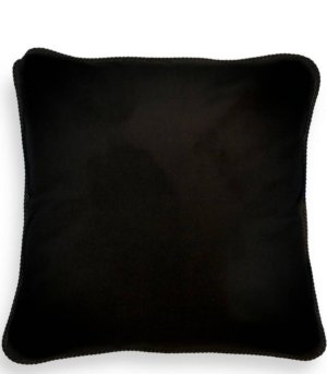 Coussin mouffettes en soie et velours