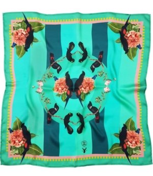 Foulard en soie Forêt tropicale