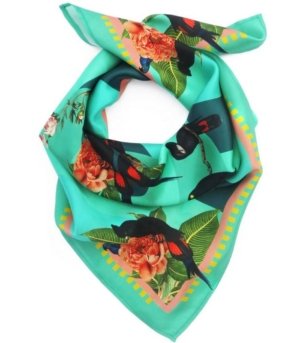 Foulard en soie Forêt tropicale