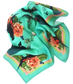 Foulard en soie Forêt tropicale
