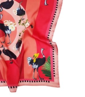 Foulard en soie Autruche de savane