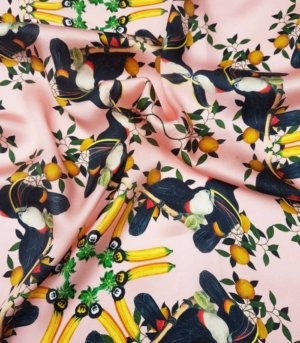 Foulard en soie Toucan Birman