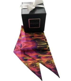 Foulard en twill de soie PINK