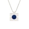 Collier QUADRATO en Argent – Pierre Lapis Lazuli