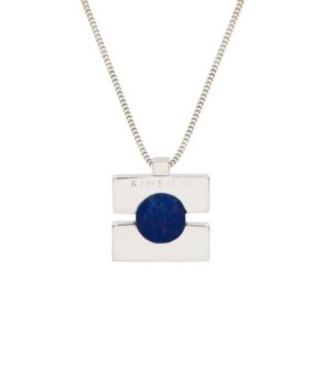 Collier QUADRATO en Argent – Pierre Lapis Lazuli