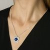 Collier QUADRATO en Argent – Pierre Lapis Lazuli