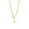 Collier QUADRATO or – Pierre Malachite