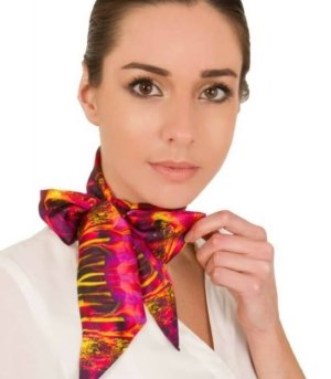 Foulard en twill de soie PINK