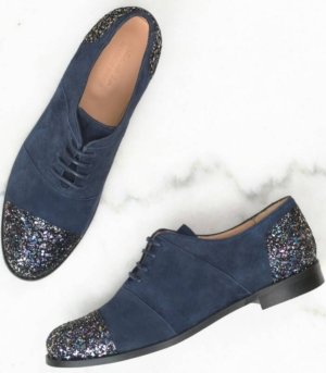 GIGI BLUE GLITTER glitter loafers