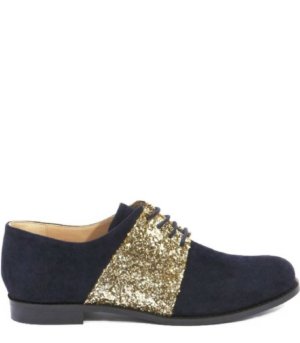 SLOANE BLUE glitter loafers