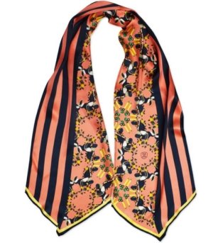 Echarpe en soie Toucan birman Saumon