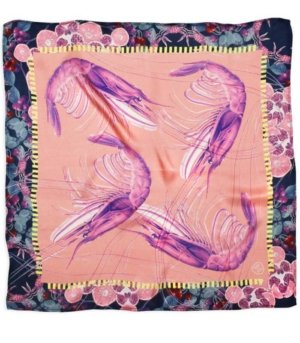 Silk scarf PRAWN COCKTAIL