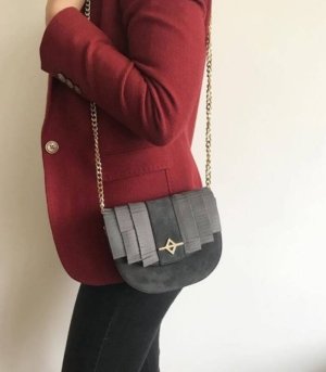 Sac bandoulière LUNA Daim gris